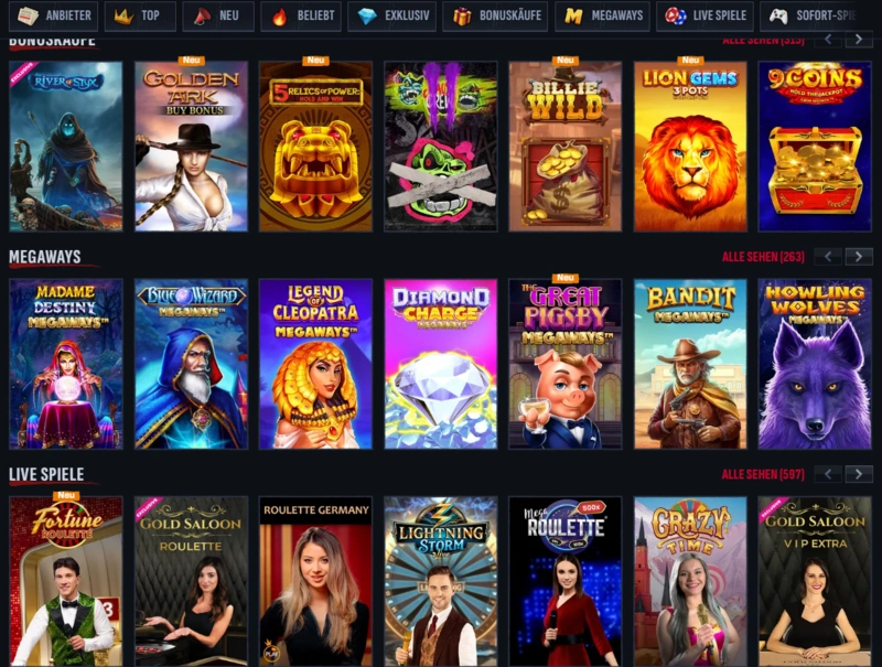 mafiacasino games page